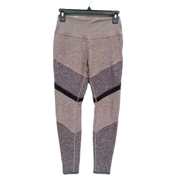 ALO Yoga Pants - Alo Yoga Size S Alosoft Sheila High Rise Leggings Gray Color Block Workout Yoga